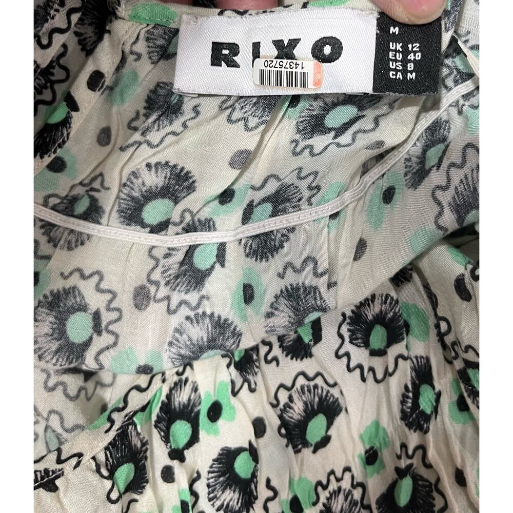 RIXO Herbie‎ Green Floral Print Long Maxi Tent Dress Sz 8 - Picture 9 of 15